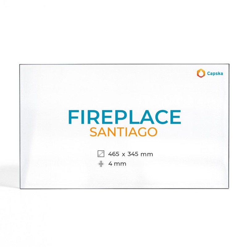 Cristall Fireplace SANTIAGO - Vidre Rectangle per estufa de llenya