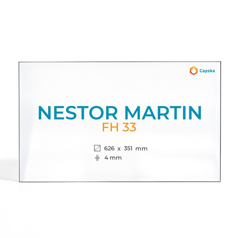 Vidre Rectangle per Estufa de Llenya - NESTOR MARTIN FH 33