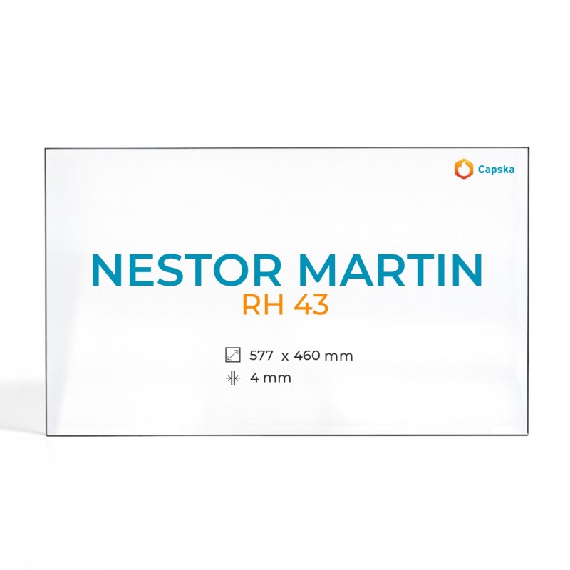 Cristall Nestor Martin RH 43 - Vidre Rectangle per estufa de llenya