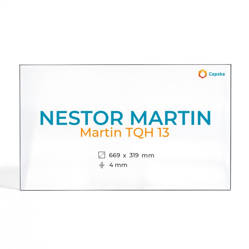 Cristal Nestor Martin MARTIN TQH 13 - Vidrio Rectángulo para estufa de leña