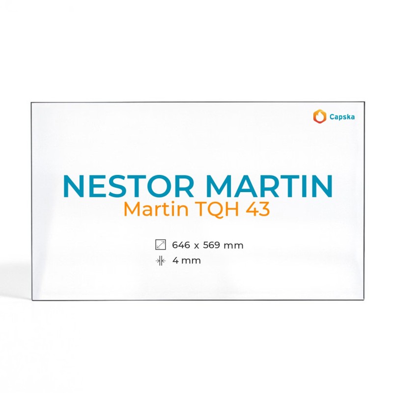Cristal Nestor Martin TQH 43 - Vidrio Rectángulo para estufa de leña