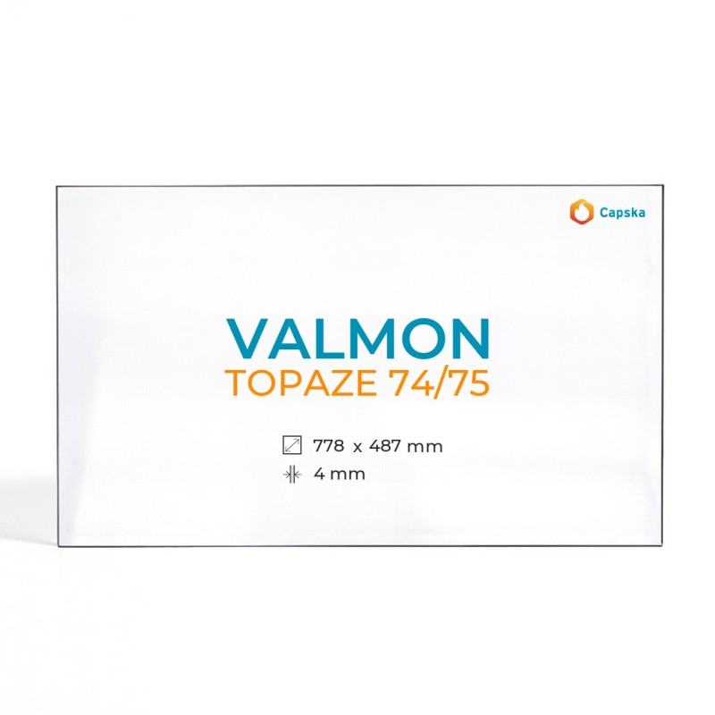 Cristall Valmon TOPAZE 74/75 - Vidre Rectangle per inserit de xemeneia