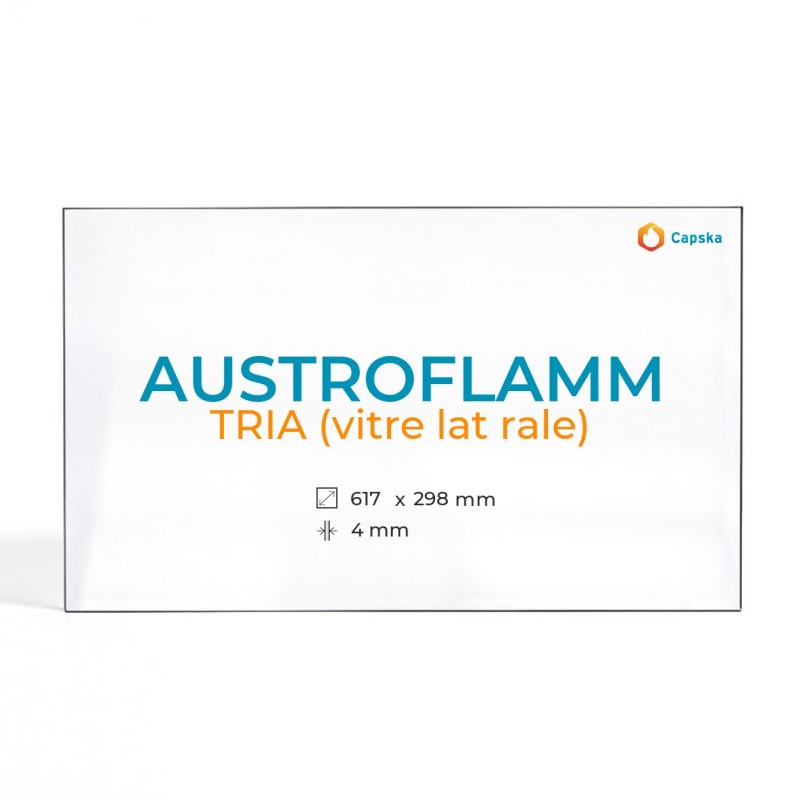 Cristall Austroflamm TRIA - Vidre Rectangle Lateral per estufa de llenya