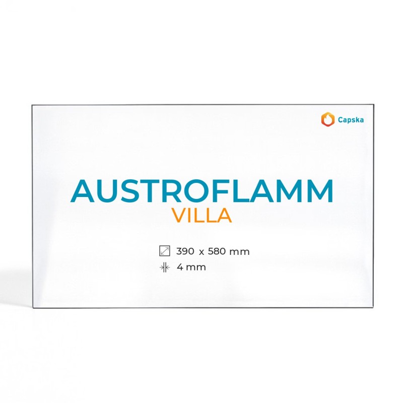 Cristal Austroflamm VILLA - Vidrio Rectángulo para estufa de leña