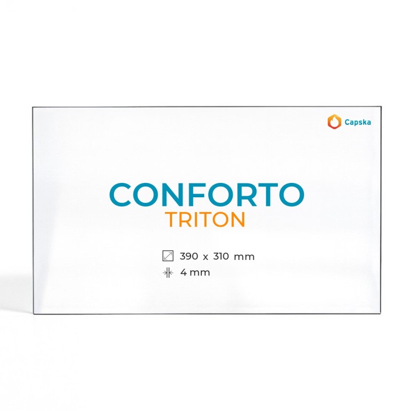 Cristall Conforto TRITON - Vidre Rectangle per estufa de llenya