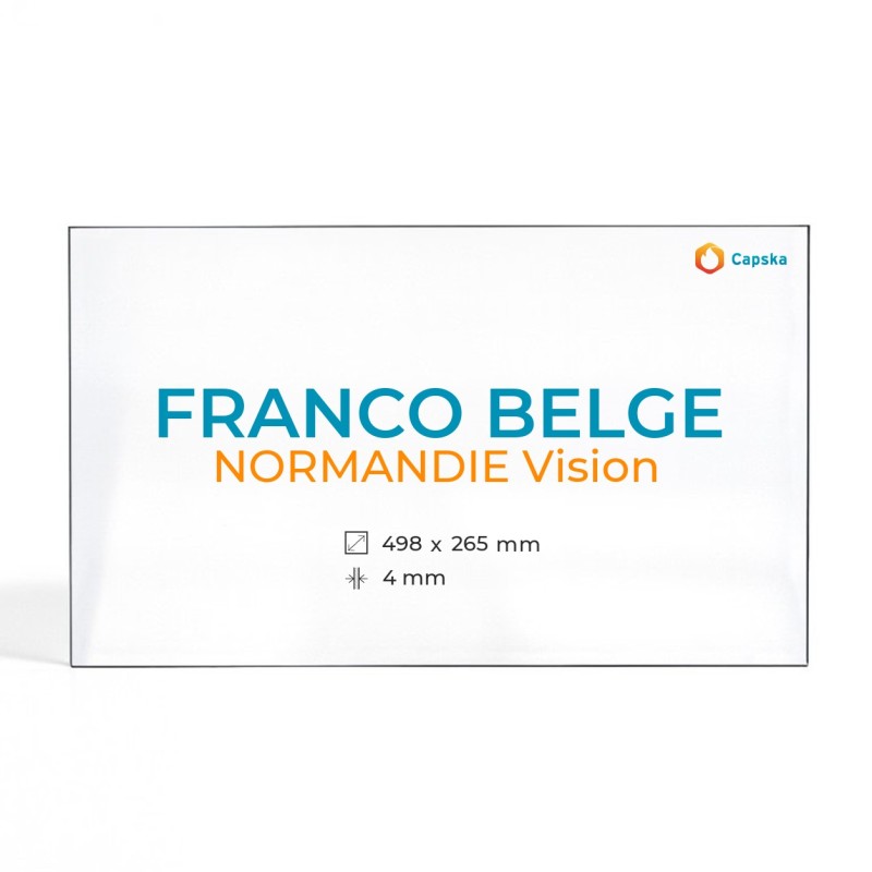 Cristall Franco Belge NORMANDIE VISION - Vidre Rectangle per estufa de llenya