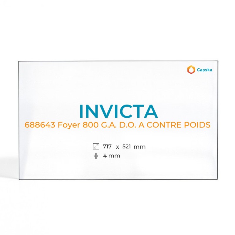 Vidrio Invicta 688643 FOYER 800 G.A. D.O. A CONTRE POIDS