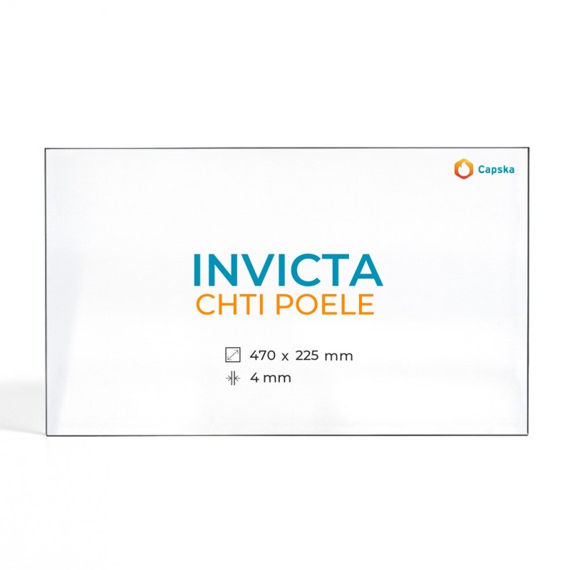 Cristall Invicta CHTI POELE - Vidre 1 angle tallat per estufa de llenya