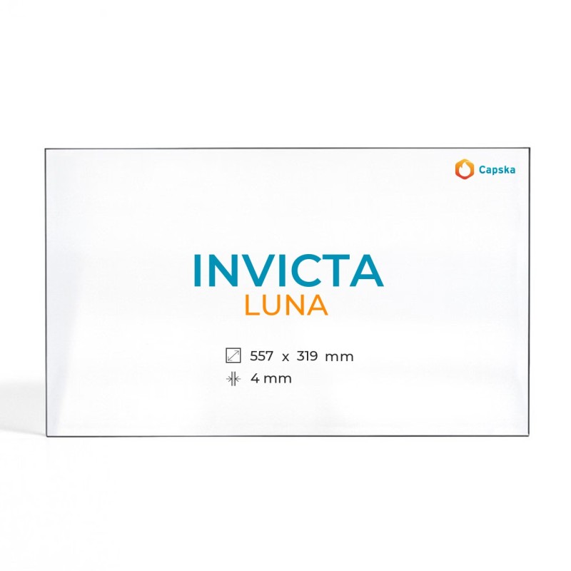 Cristall Invicta LUNA - Vidre Trapezi isòsceles per estufa de llenya