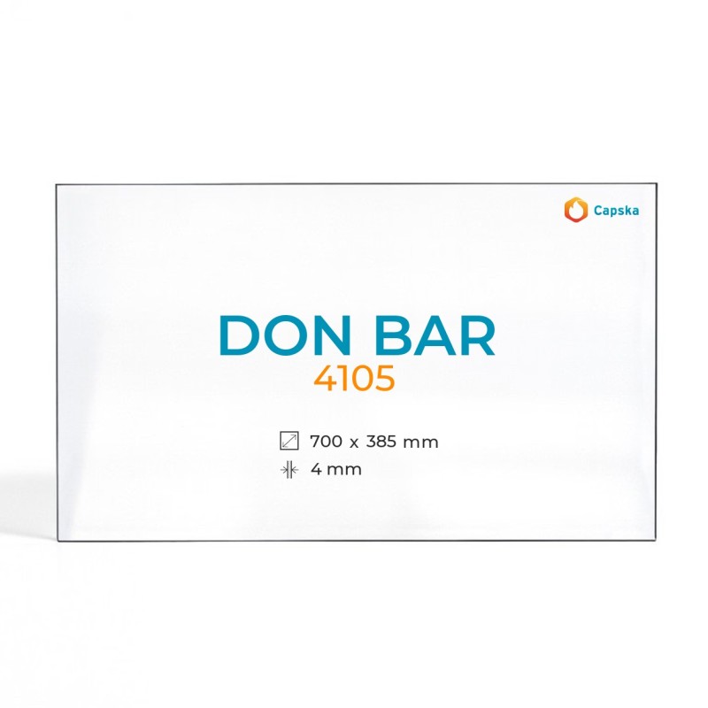 Cristall Don Bar 4105 - Vidre Trapezi isòsceles per xemeneia
