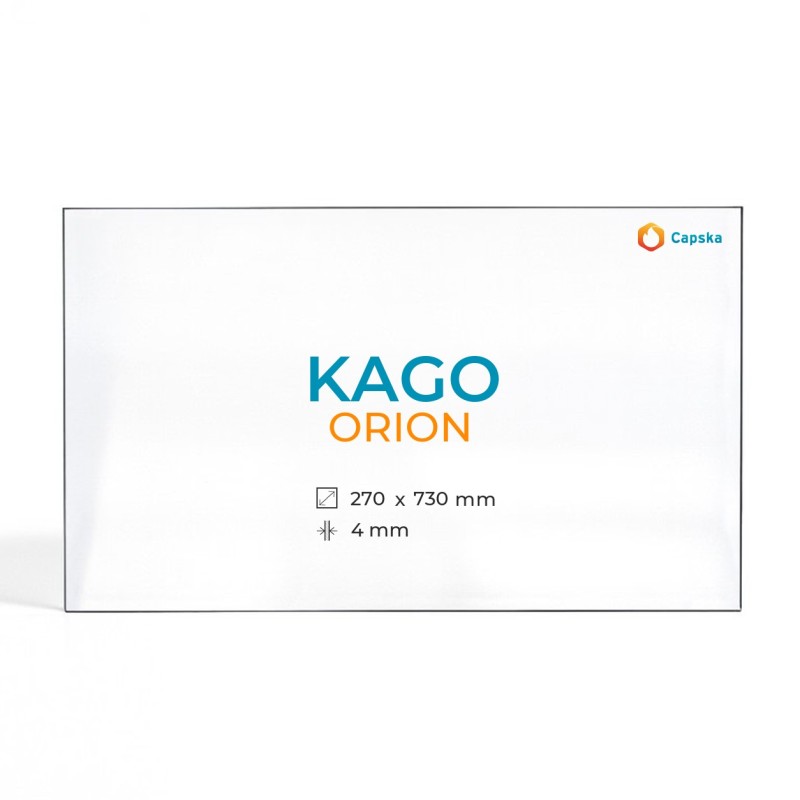 Cristal Kago ORION - Vidrio Trapecio Izquierdo para estufa de leña