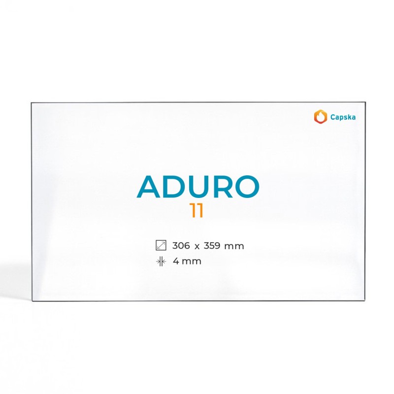 Cristal Aduro 11 - Vidrio Trapecio isósceles para estufa de leña