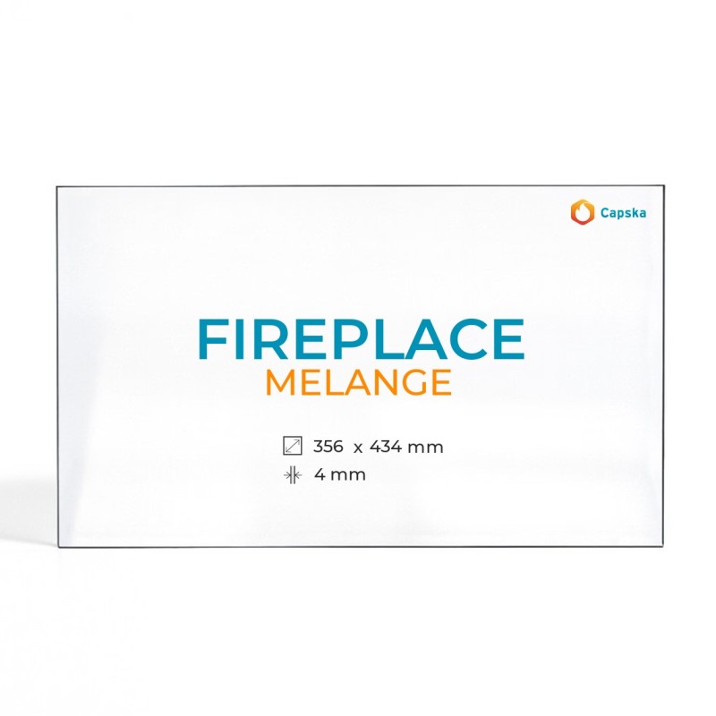 Cristall Fireplace MELANGE - Vidre Rectangle Serigrafiat per estufa de llenya