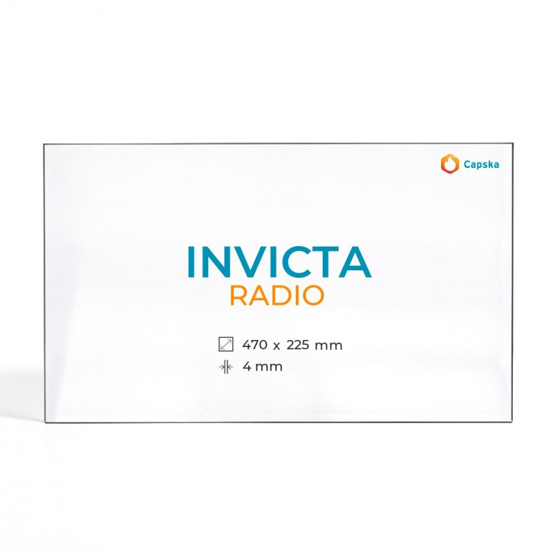Cristal Invicta RADIO - Vidrio resistente para estufa de leña