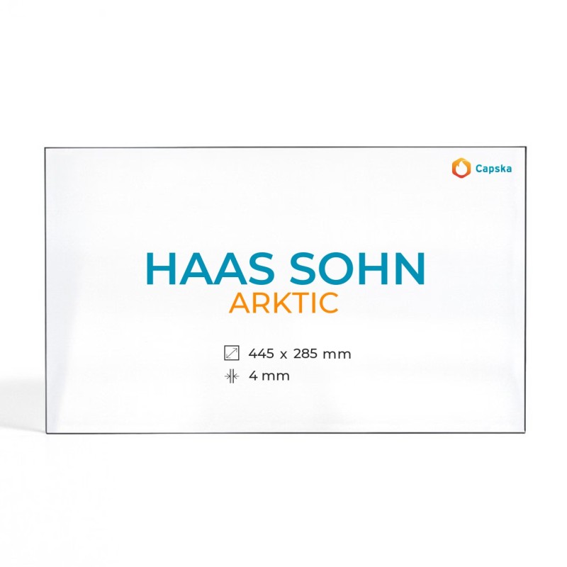 Cristal Haas Sohn ARKTIC - Vidrio Rectángulo para estufa de leña
