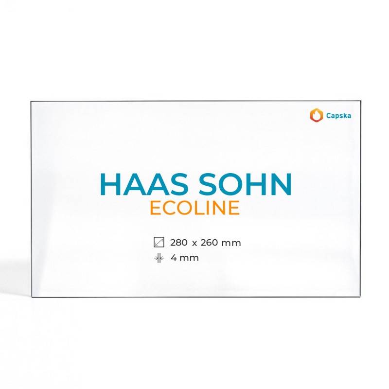 Vidre Haas Sohn ECOLINE per estufa de llenya - Rectangle 280x260x4mm