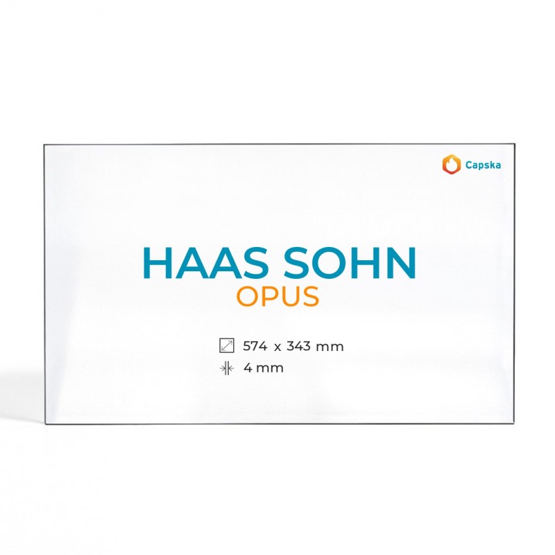 Cristall Haas Sohn OPUS - Vidre Rectangle per estufa de llenya