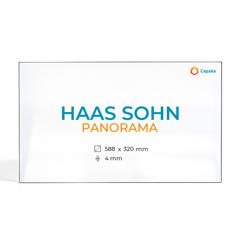 Cristall Haas Sohn PANORAMA - Vidre Rectangle per estufa de llenya