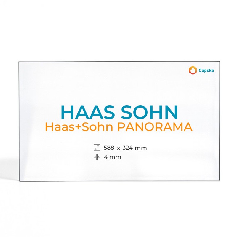 Cristall Haas Sohn PANORAMA - Vidre Rectangle Lateral per estufa de llenya