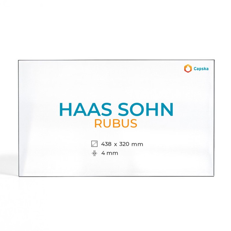 Vidrio Haas sohn Rubus - Cristal Rectangular para Estufa - Capska