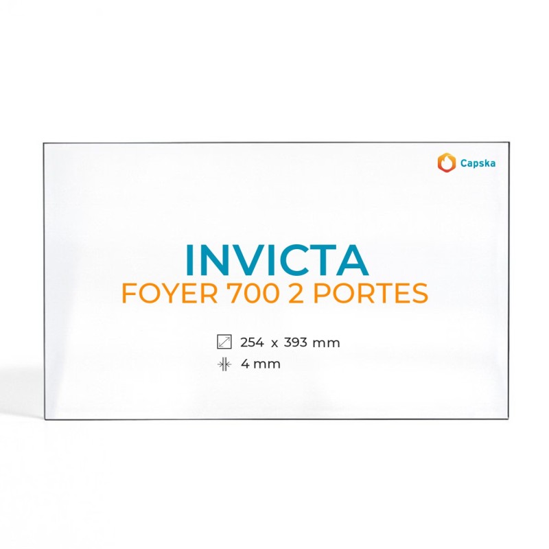 Cristal Invicta FOYER 700 2 PORTES - Vidrio Rectángulo con arco Derecho