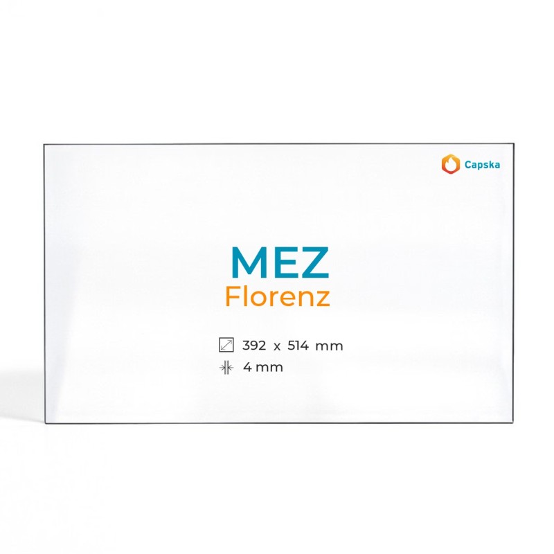 Cristal Mez FLORENZ - Vidrio Rectángulo Perforado para estufa de leña