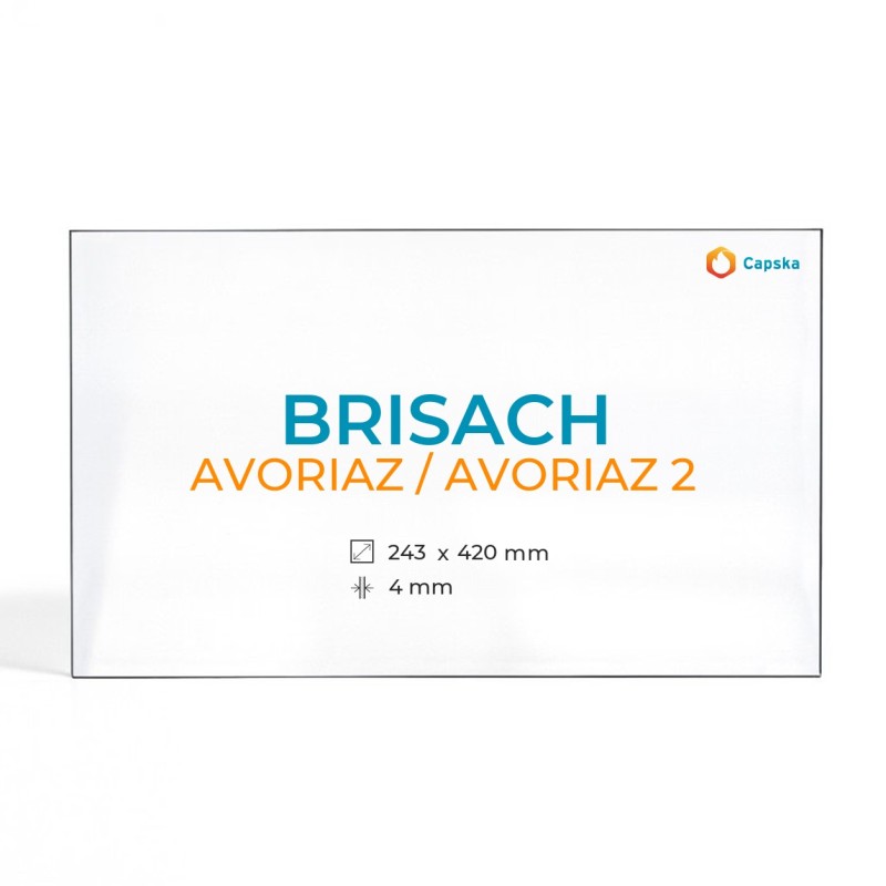 Cristal Brisach AVORIAZ / AVORIAZ 2 - Vidrio Rectángulo para estufa de pellets