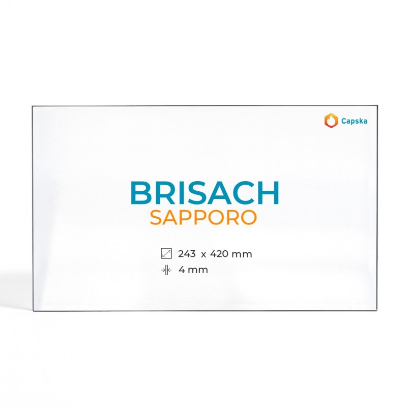 Cristall Brisach SAPPORO - Vidre Rectangle per estufa de pèl·lets de llenya