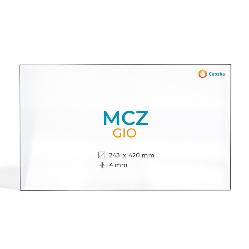 Cristal Mcz GIO - Vidrio Rectángulo para estufa de pellets de leña