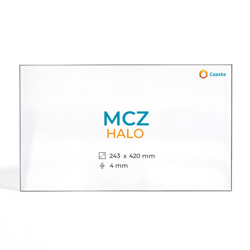 Cristal Mcz HALO - Vidrio Rectángulo para estufa de pellets de leña