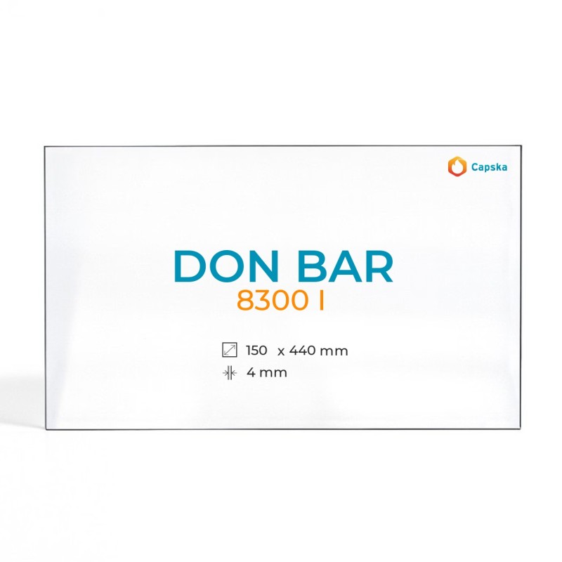 Cristal Don Bar 8300 I - Vidrio Rectangular para Estufa de Leña