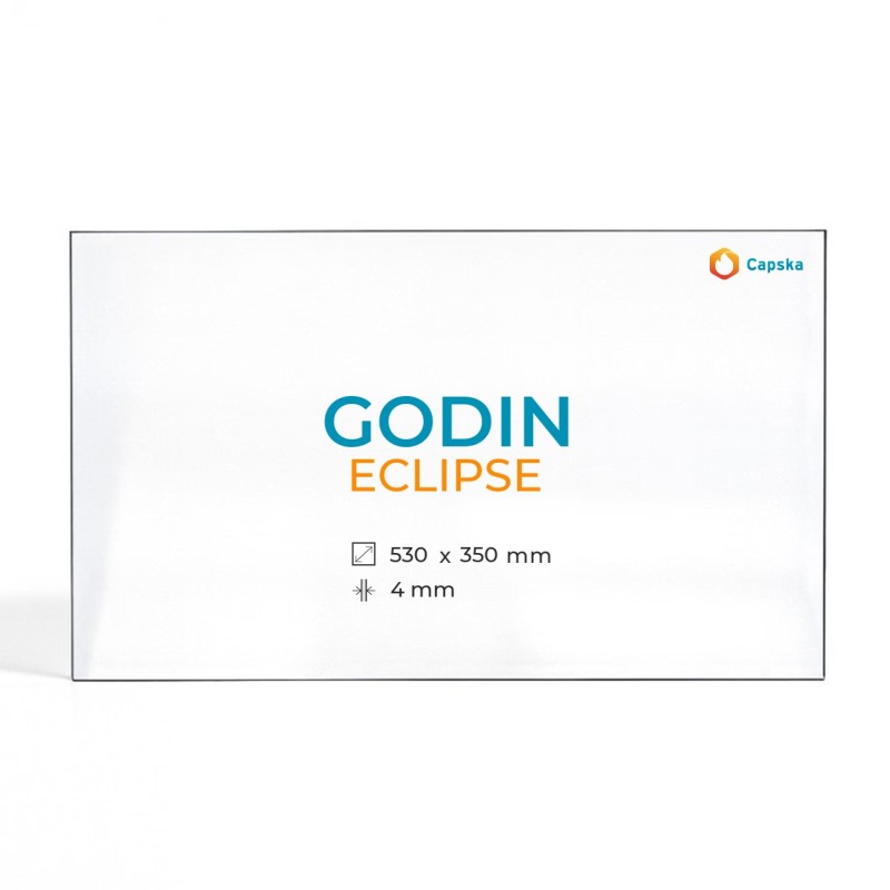 Cristal Godin ECLIPSE - Vidrio Rectángulo para estufa de leña