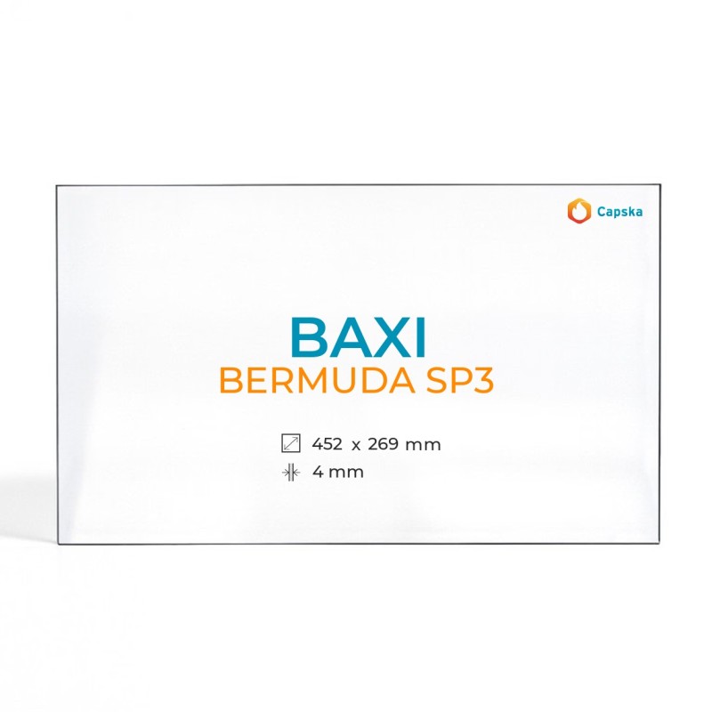 Cristal Baxi BERMUDA SP3 - Vidrio para estufa de gas