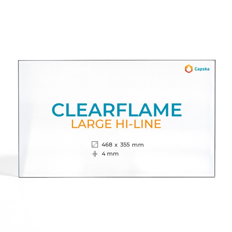 Vidre Clearflame LARGE HI-LINE per estufa de llenya