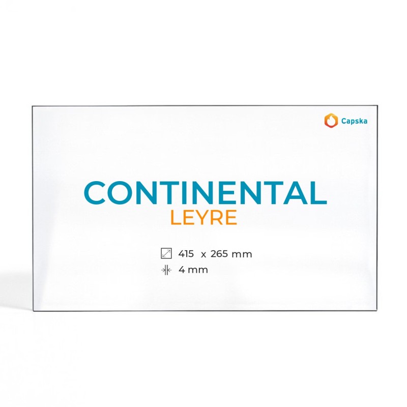 Cristal Continental LEYRE - Vidrio Rectángulo para estufa de leña