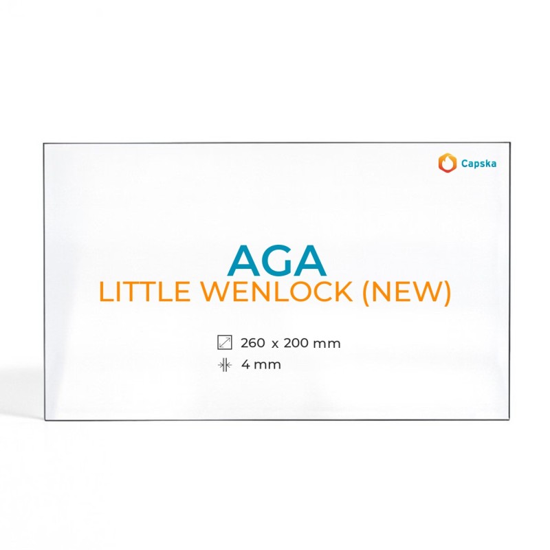 Cristall Aga LITTLE WENLOCK (NEW) - Vidre Rectangle per estufa de llenya