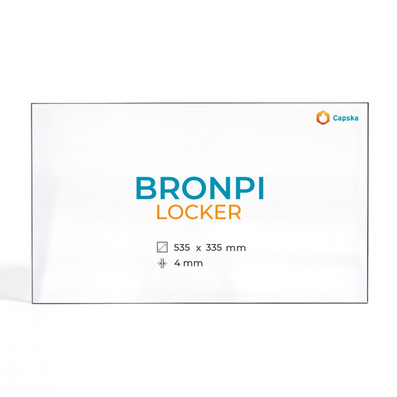 Cristall Bronpi LOCKER - Vidre Rectangle per estufa de llenya