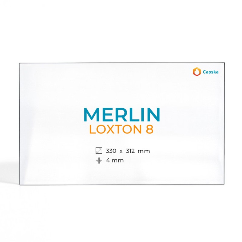 Cristal Merlin LOXTON 8 - Vidrio Rectángulo para estufa de leña