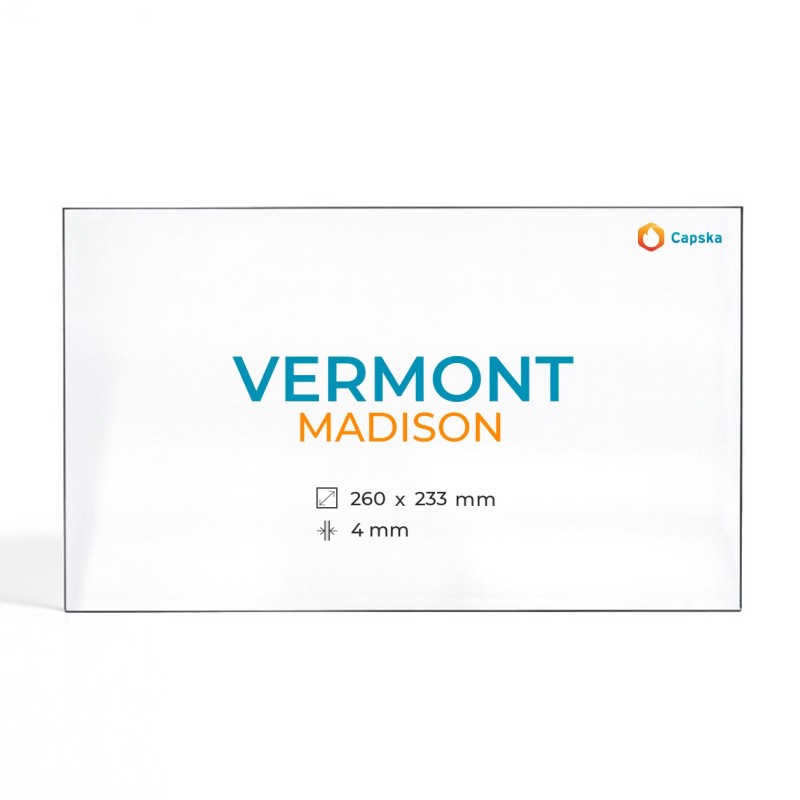 Cristall Vermont MADISON - Vidre Rectangle per estufa de llenya
