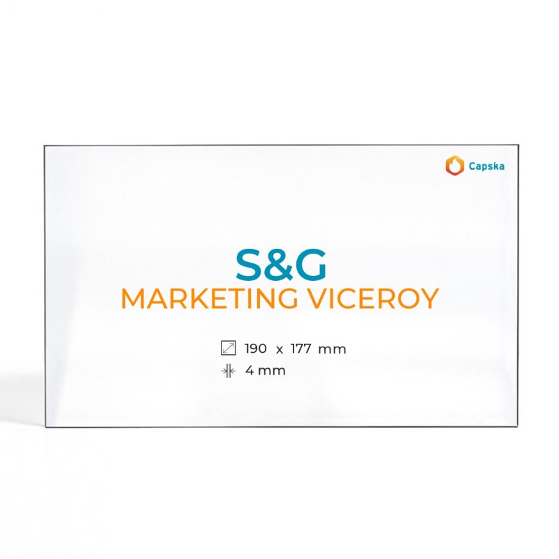 Cristal S&G MARKETING VICEROY - Vidrio Rectángulo para estufa de leña