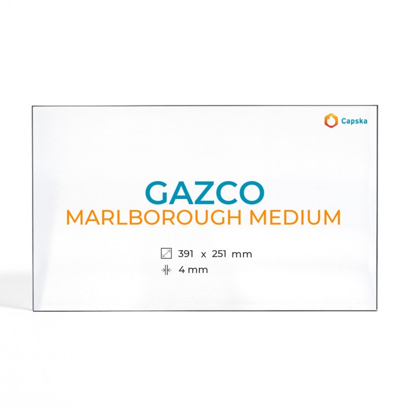 Cristall Gazco MARLBOROUGH MEDIUM - Vidre Rectangle per estufa de gas
