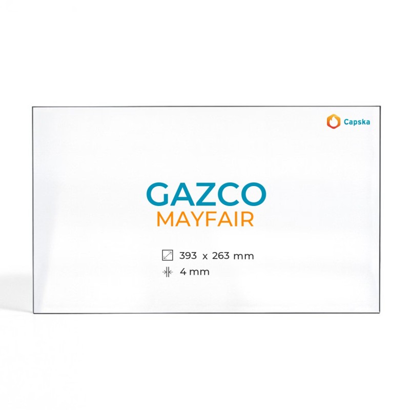 Cristal Gazco MAYFAIR - Vidrio Rectángulo para estufa de leña