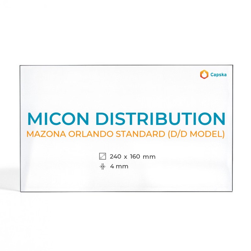 Vidre Rectangle per Estufa de Llenya MICON DISTRIBUTION MAZONA ORLANDO (D/D MODEL)