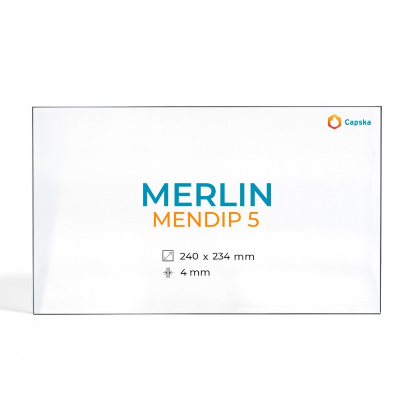 Cristal Merlin MENDIP 5 - Vidrio Rectángulo para estufa de leña