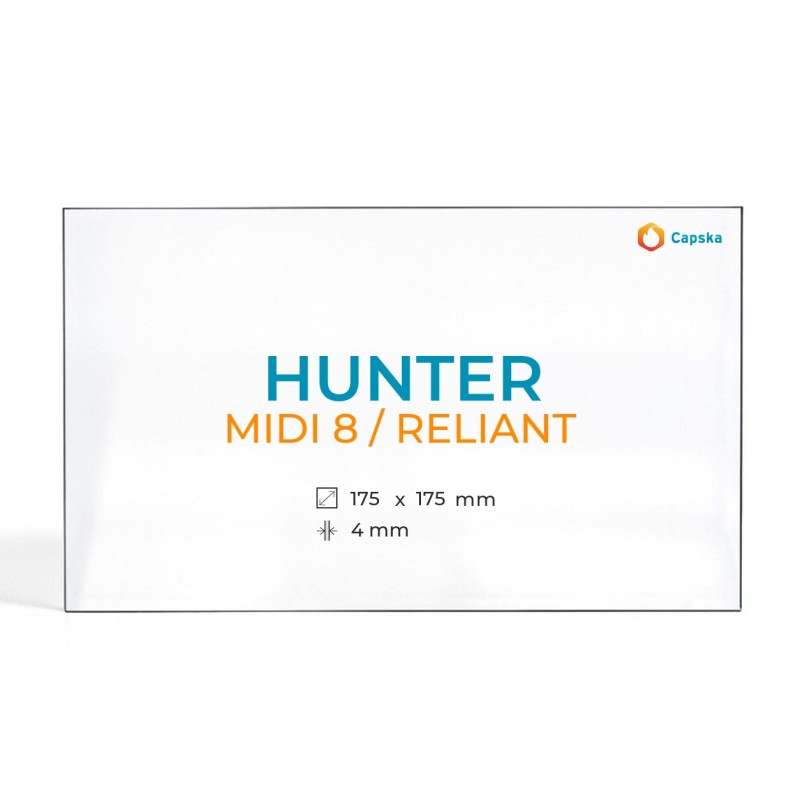 Vidre Hunter MIDI 8 / RELIANT - Rectangle per estufa de llenya
