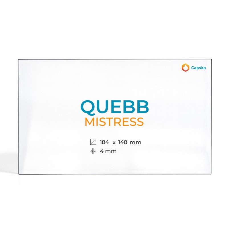 Cristall Quebb MISTRESS - Vidre Rectangle per estufa de llenya