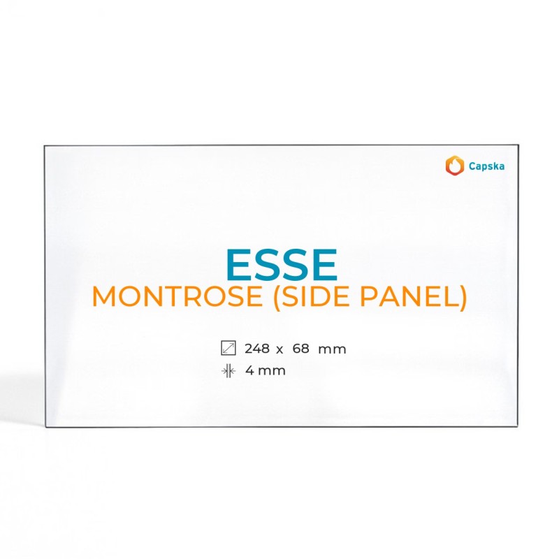 Cristall Esse MONTROSE (SIDE PANEL) - Vidre Rectangle per estufa de llenya