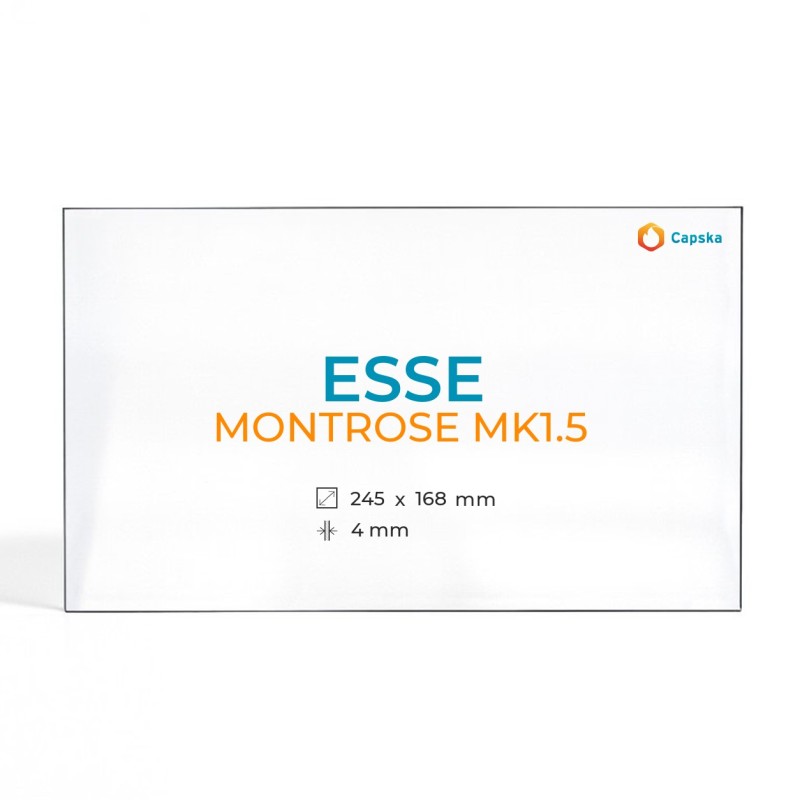 Cristall Esse MONTROSE MK1.5 - Vidre Rectangle per estufa de llenya