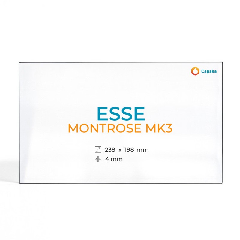 Cristal Esse MONTROSE MK3 - Vidrio Rectángulo para estufa de leña