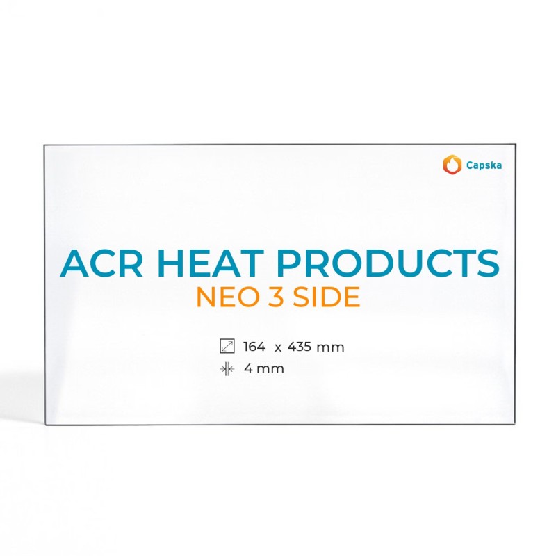 Cristal Acr Heat Products NEO 3 SIDE - Vidrio Rectángulo para estufa de leña